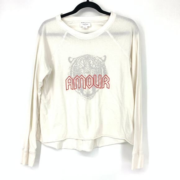 David Lerner Tops - Studio Collection David Lerner Women's Size S Crewneck T-Shirt Long Sleeve White